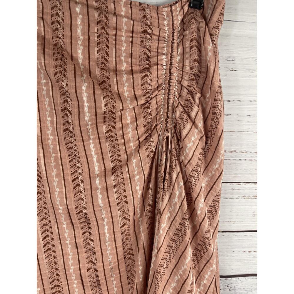 Vanessa Bruno Skirt Women's SZ 42 US10  Midi Boho Ruched Patterned Viscose Blend - Picture 4 of 9